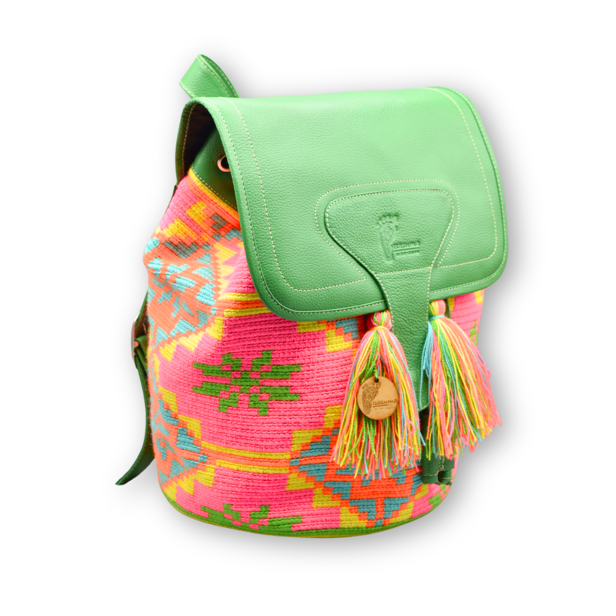 Handcrafted Colombian Wayuu Backpack Mochila I Handmade  display picture 1