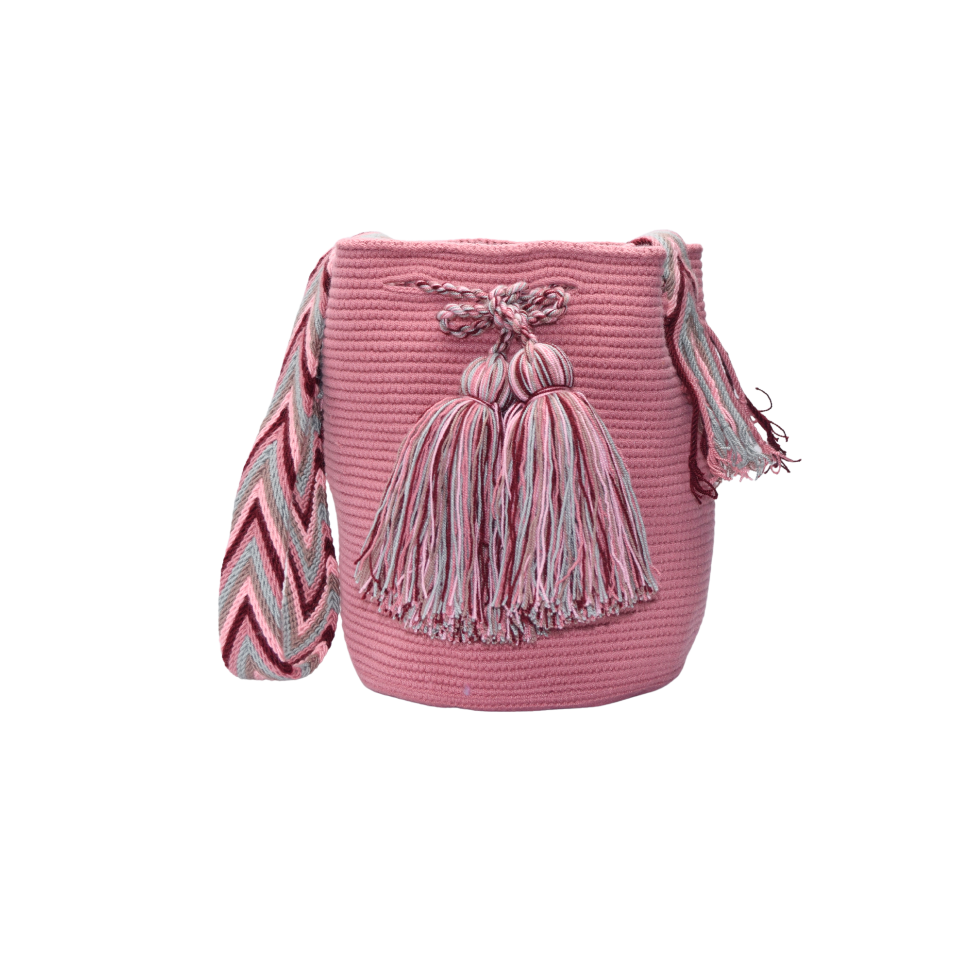 Wayuu mochila bag | Medium Traditional Deluxe | Pink