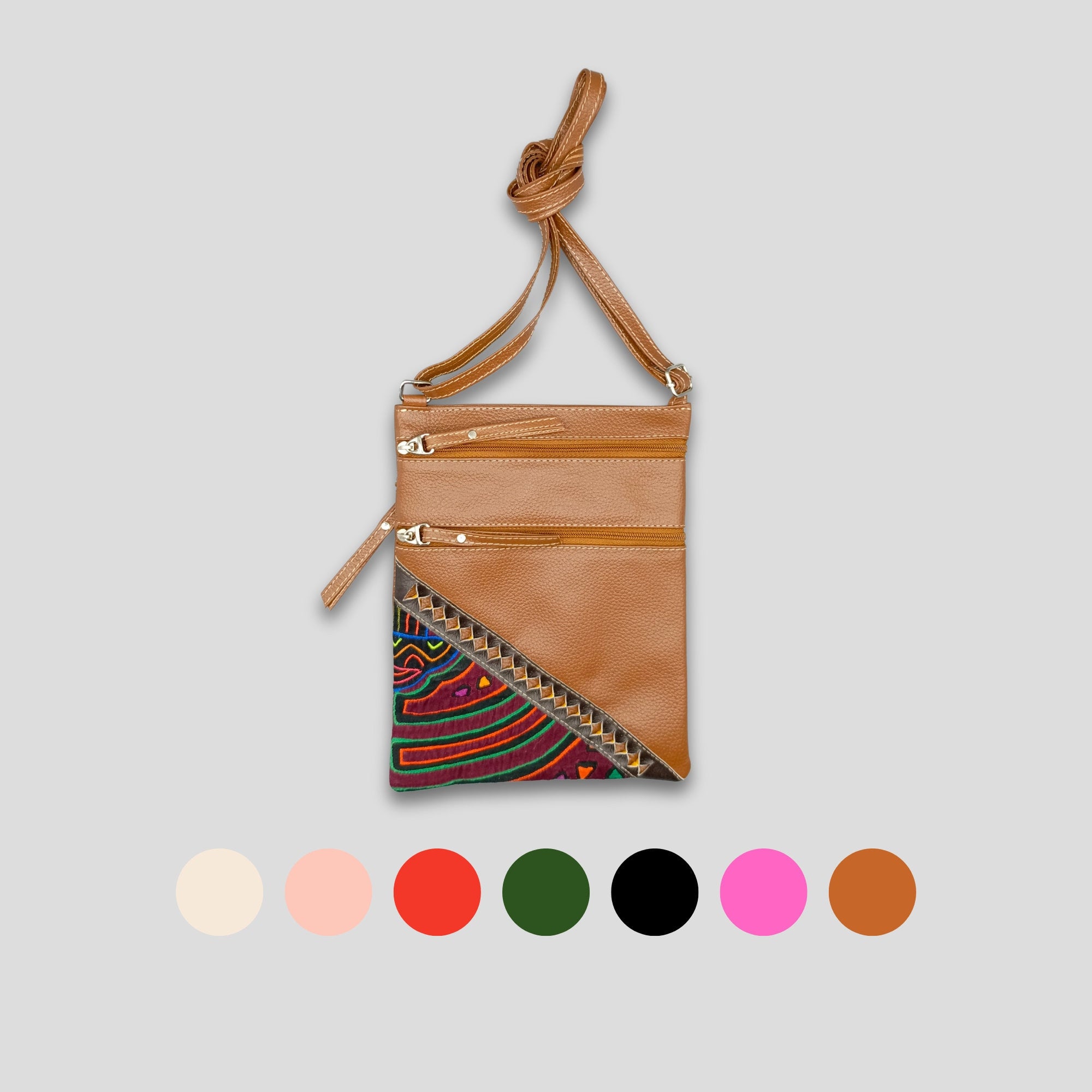 denver leather backpack 100% Genuine Colombian Leather | Leather Crossbody Purse | Passport Cross Body Bag | Leather Bag for Women | Mola Purse