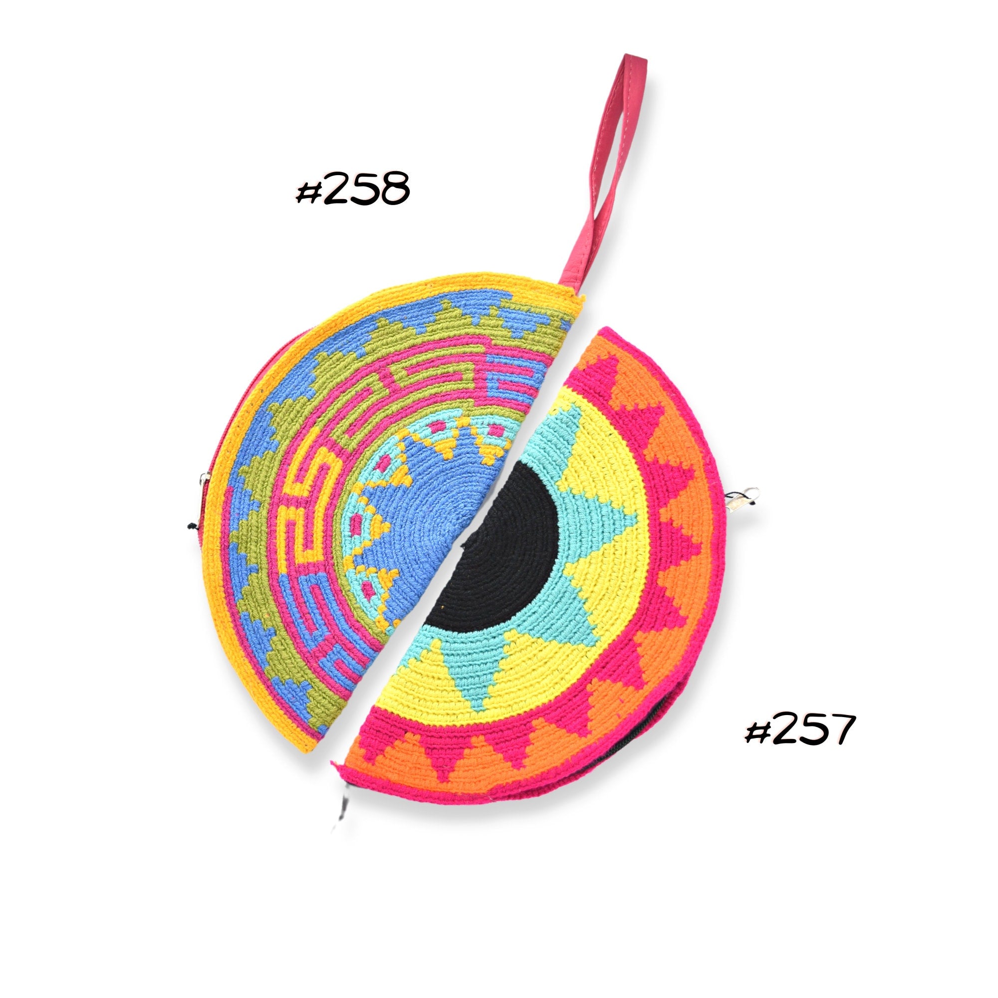 Wayuu Envelope Purse Clutch | Half Moon | Women’s Bohemian | Handmade in Colombia |