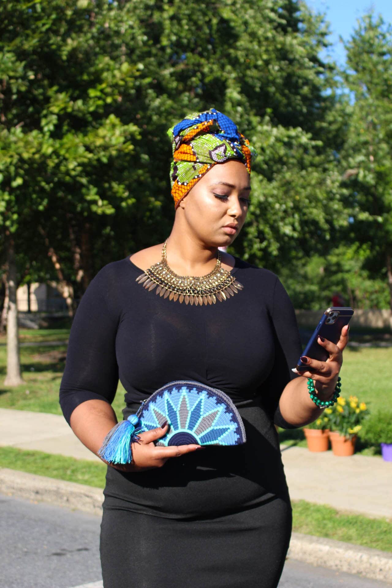 Wayuu Envelope Purse Clutch | Half Moon | Women’s Bohemian | Handmade in Colombia |