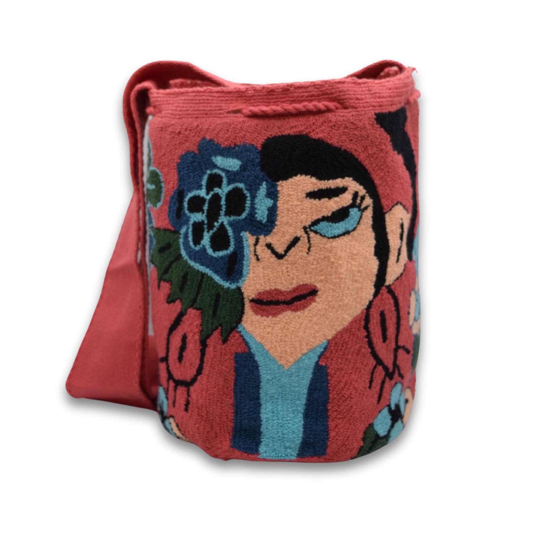 Wayuu Mochila Bag | Large Tapizada | Handmade in Colombia | Women Face