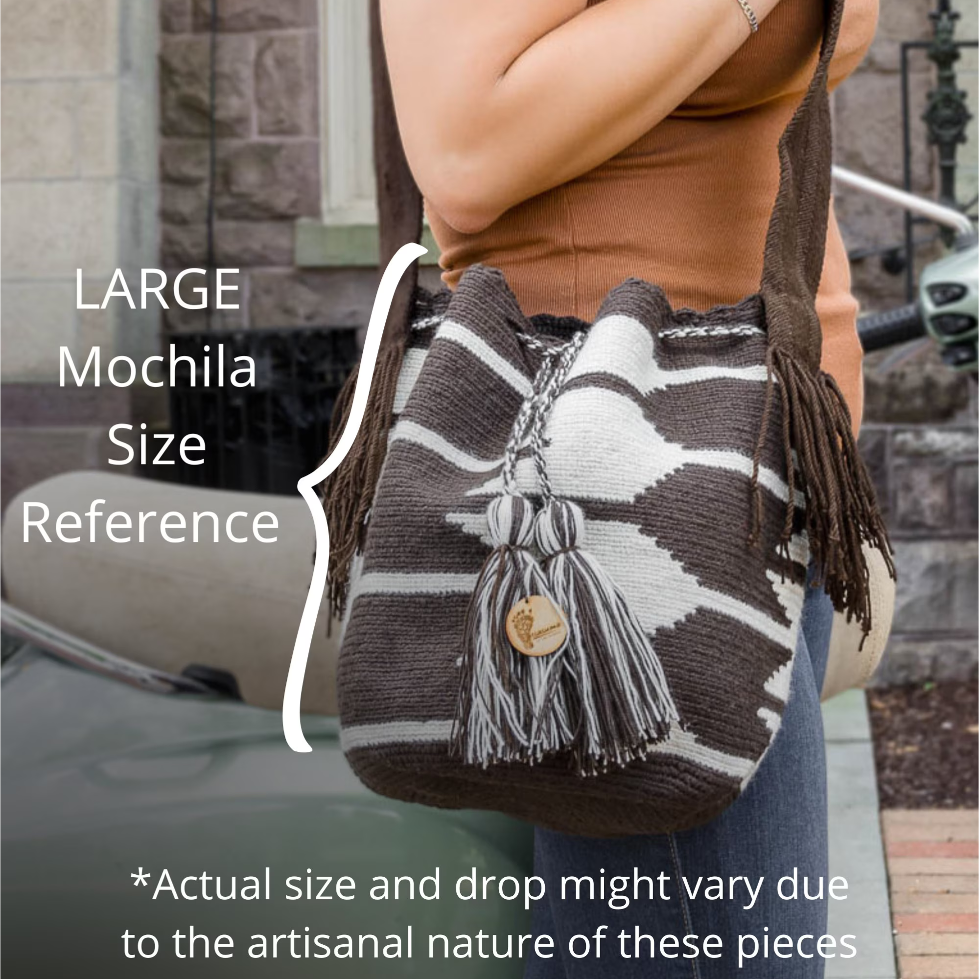 Large Tapizada Wayuu Mochila Bag | Lined Punch Needle Crossbody Shoulder Bag