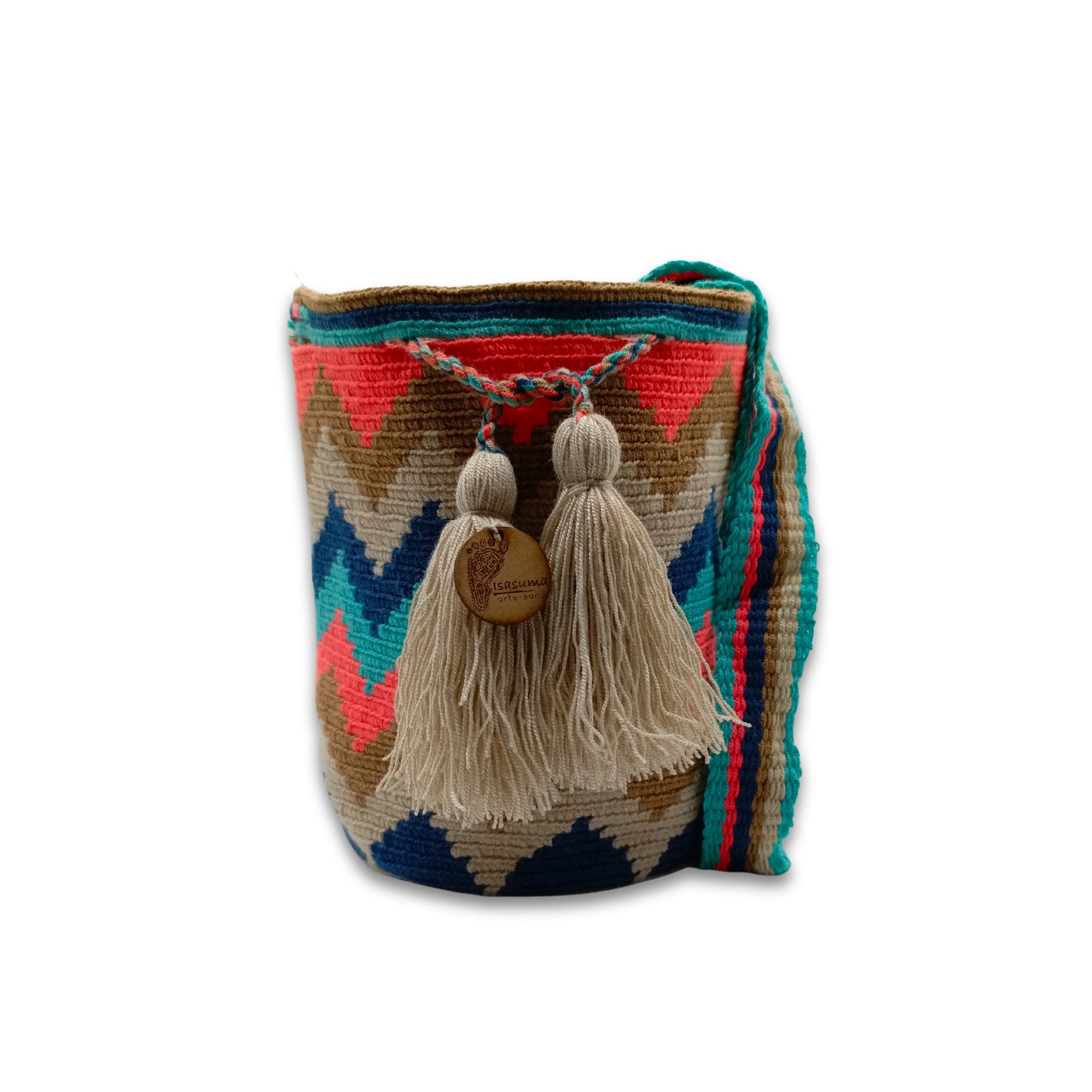 Wayuu mochila bag | Medium Tradicional | Colorfull Zig Zag