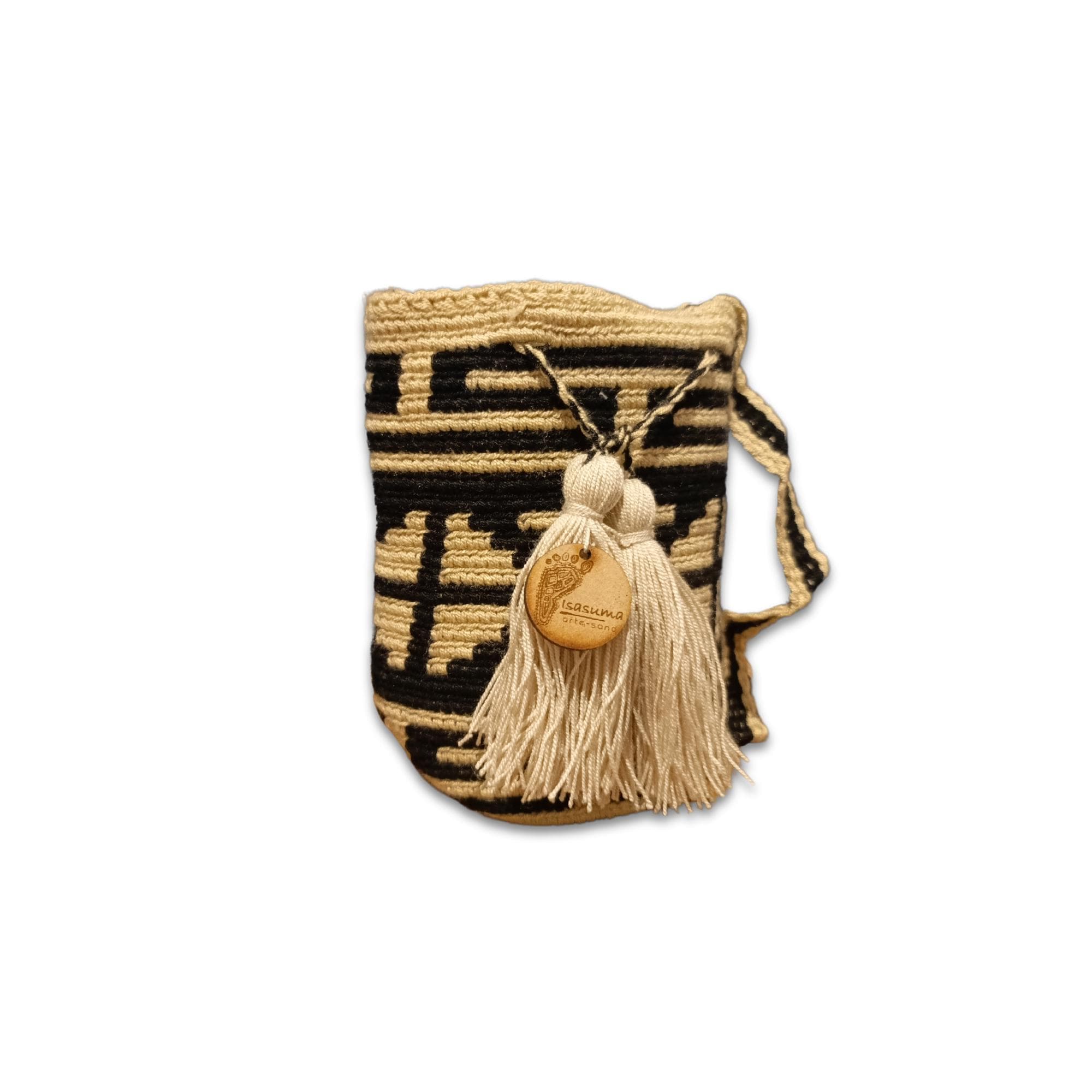 MiniTraditional Wayuu Mochila Bag | Woven Crossbody | Handmade | Boho | rhombus and triangles