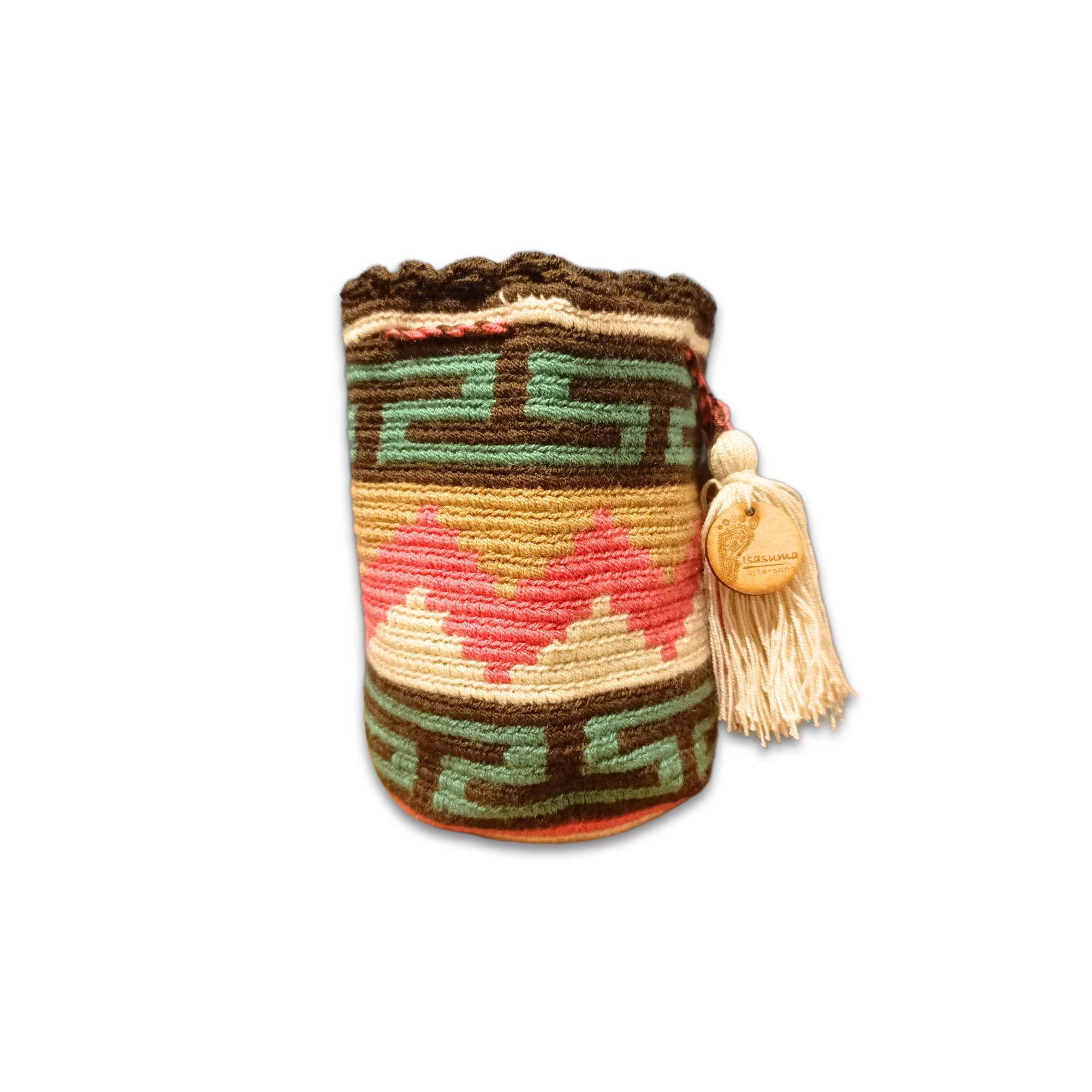 MiniTraditional Wayuu Mochila Bag | Woven Crossbody | Handmade | Boho |  zig zag