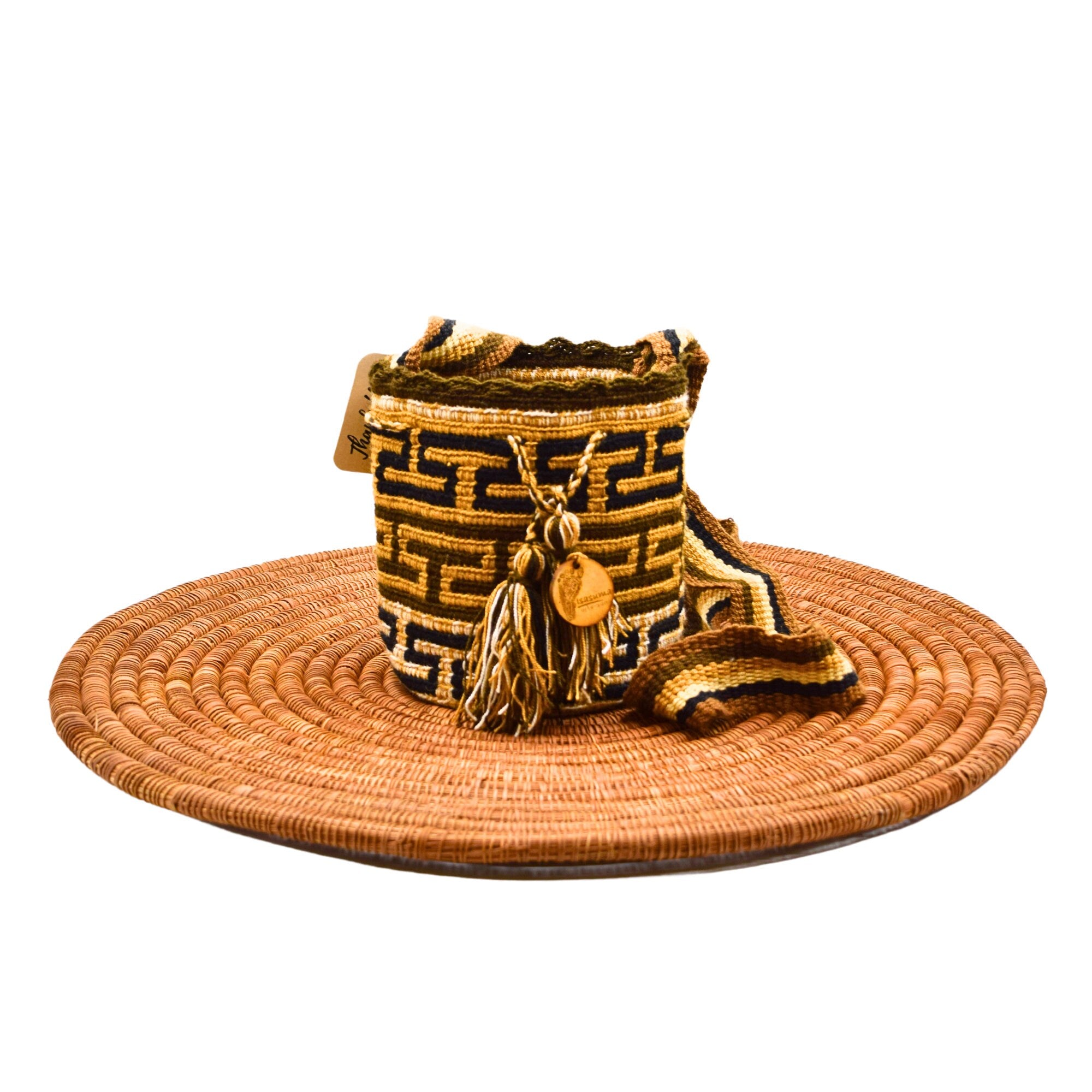Mini Traditional Wayuu Mochila Bag  | Brown Figures