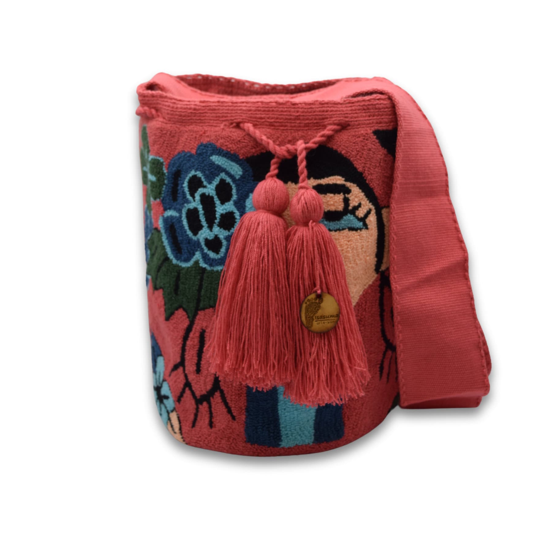 Wayuu Mochila Bag | Large Tapizada | Handmade in Colombia | Women Face