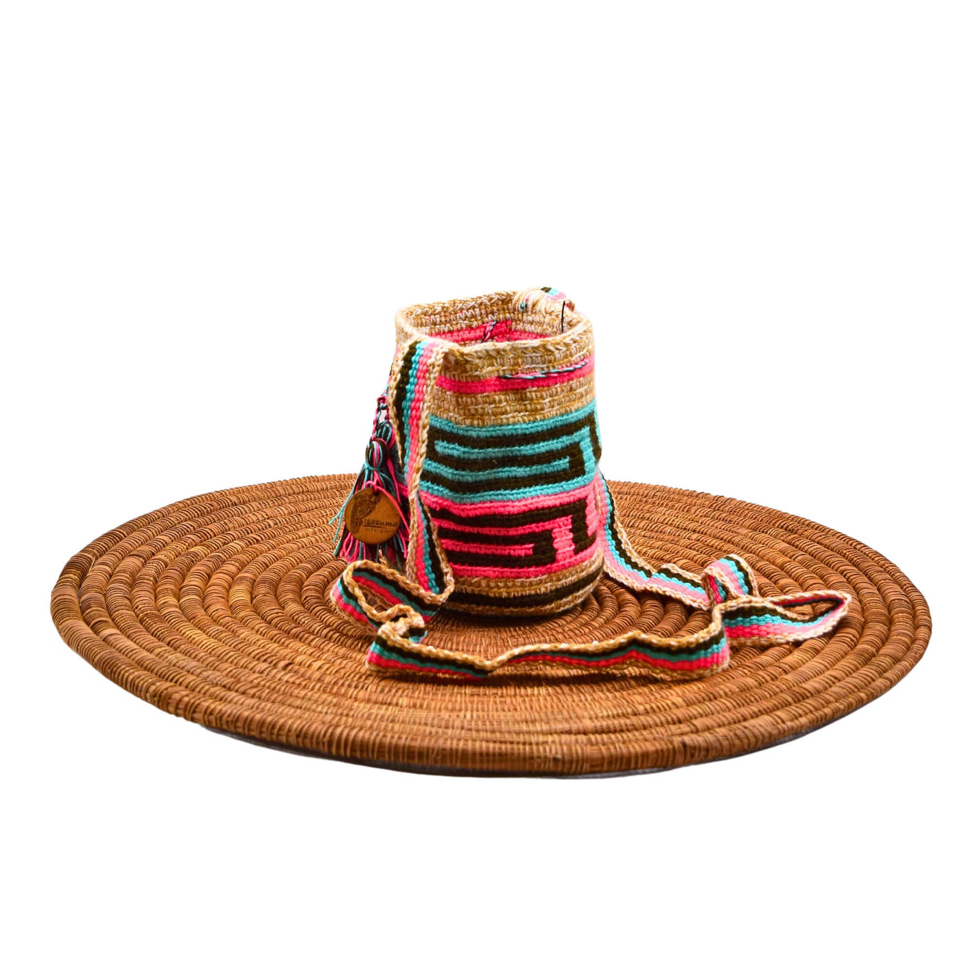 Mini Traditional Wayuu Mochila Bag | Woven Crossbody | Figures